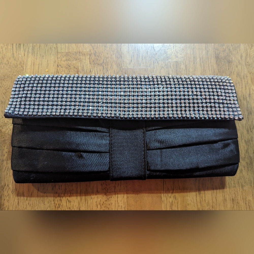 Rhinestone Bow-Inspired Clutch